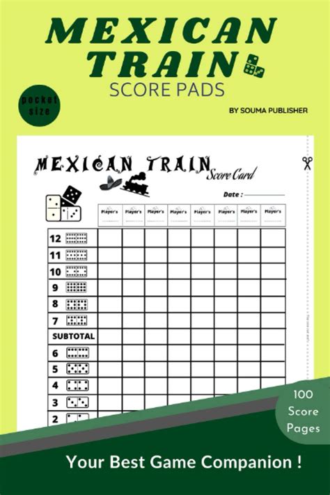 Mexican Train Score Pads Scorekeeping To Easily Keep Track Of All