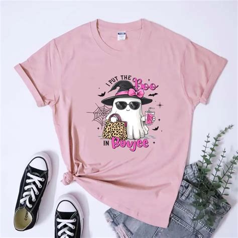 I Put The Boo In Boujee T Shirt Girly Ghost Boo Halloween Party Gift