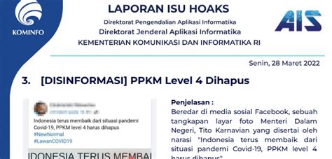 Isu Hoaks Disinformasi Maret Ppid Diskominfo Jateng