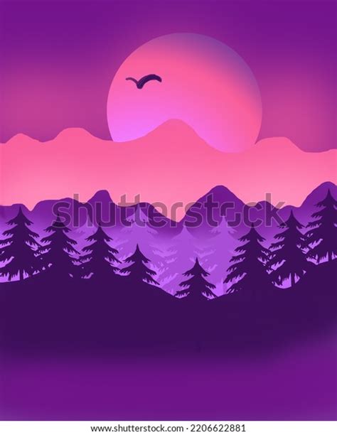 Landscape Design Digital Art Nature On Stock Illustration 2206622881 ...