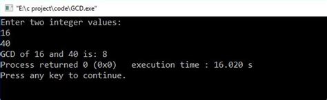 C Program To Find Gcd Of Two Numbers Trytoprogram