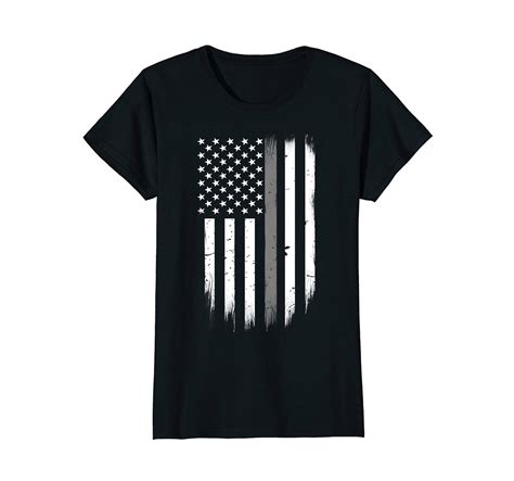 Thin Silver Line American Flag Corrections Officer T Shirt Colonhue