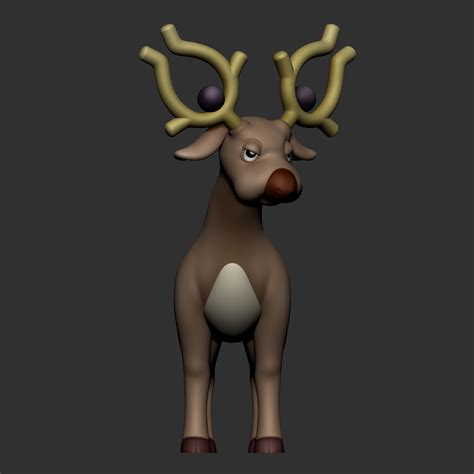 Archivo Stl Pokemon Stantler Objeto Imprimible En D Para Descargarcults