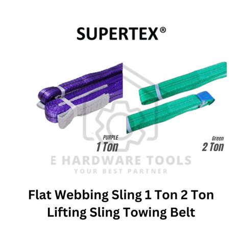 Supertex Flat Webbing Sling Ton Ton Lifting Sling Towing Belt Tali