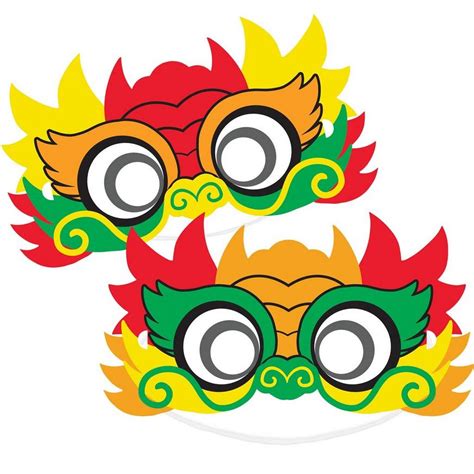 Dragon Chinese New Year Eye Masks, 8ct | Party City