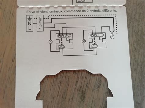 Branchement témoin lumineux va et vient Résolu