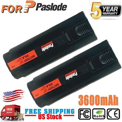 2 PACK For Paslode Impulse 6V 3600mAh 404717 Ni MH Battery Nailer