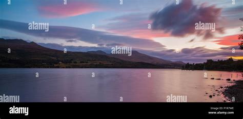 Sunrise On Loch Tay Scotland Stock Photo Alamy