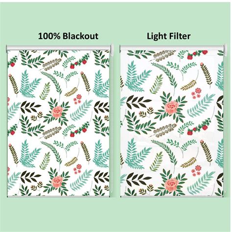 Garden Berries Botanical Theme Print Window Roller Shade Art Shades