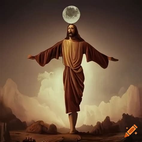 Artistic Depiction Of Jesus Descending Into Earth On Craiyon