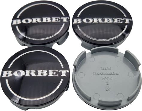 Borbet Nabendeckel 55mm 56mm Felgendeckel 74404 Nabenkappe Schwarz