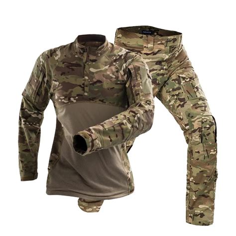 Conjunto De Uniforme T Ctico Militar De Camuflaje Para Hombre Camisa