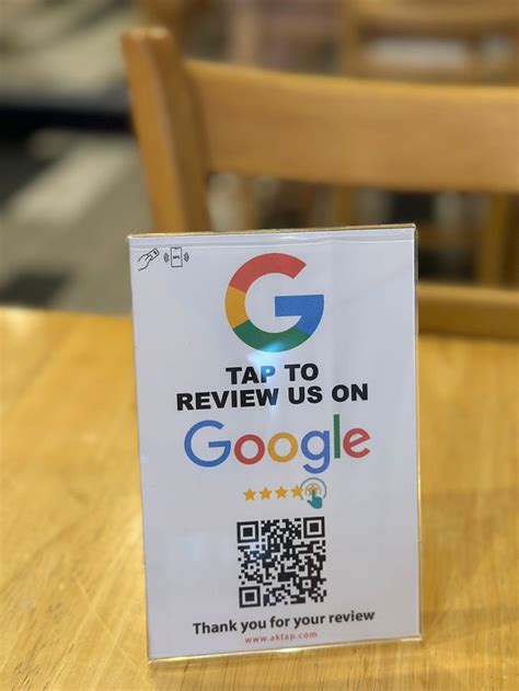 NFC And QR Code Personalized Google Review Stand With Nfc And Qr Etsy