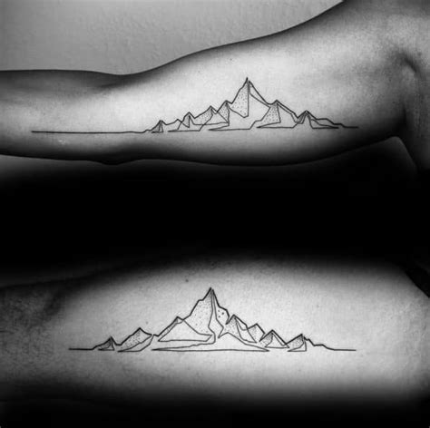 50 Geometric Mountain Tattoo Designs for Men