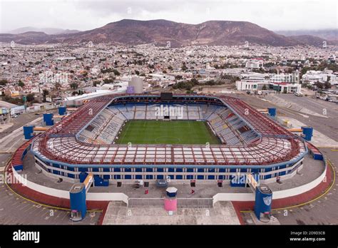 Aerial view of the Estadio Hidalgo, home of the Pachuca soccer team at ...