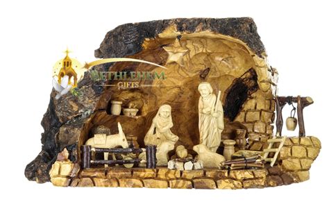 Olive Wood Nativity Set, hand crafted in Bethlehem.