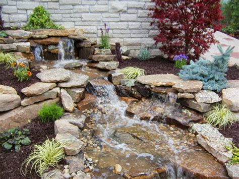 Back Yard Home Pondless Waterfall Ideas Backyard Your Home