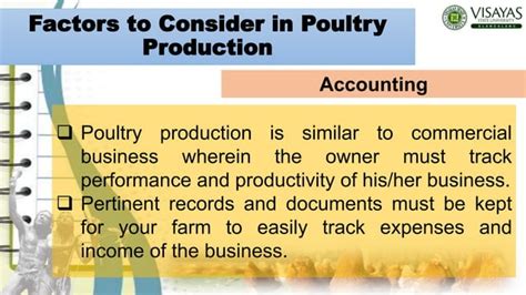 Factors To Consider In Poultry Productions Pptx