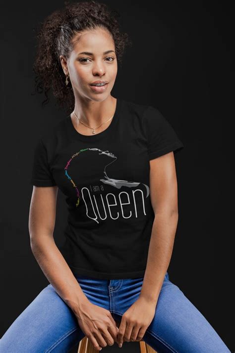 I Am A Queen T Shirt Black Girl Magic Melanin Shirt Black Etsy