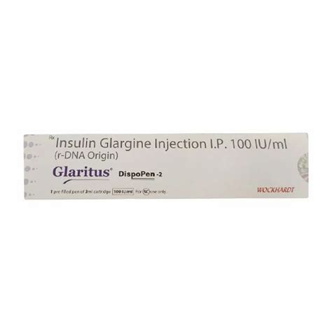 Wockhardt Wosulin Glaritus Dispo Insulin Glargine Injection 100 IU Ml