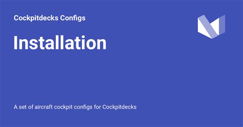 Installation Cockpitdecks Configs