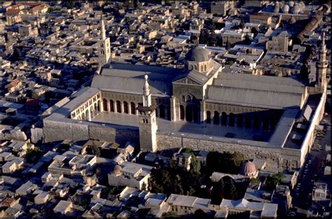 Aerial View Of The Umayyad Mosque Damascus Dimashq Bilad Al Sham Syria Umayyad Mosque Mosque