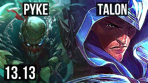 Pyke Vs Talon Mid Games M Mastery Godlike Kr