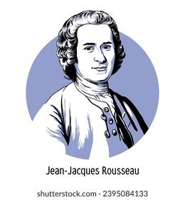 Jean Jacques Rousseau French Swiss Philosopher Writer Thinker Stock