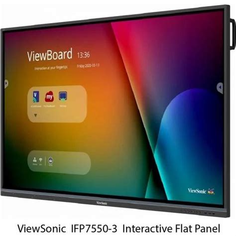 Viewsonic Ifp7550 3 Interactive Flat Panel Power Consumption 138 W