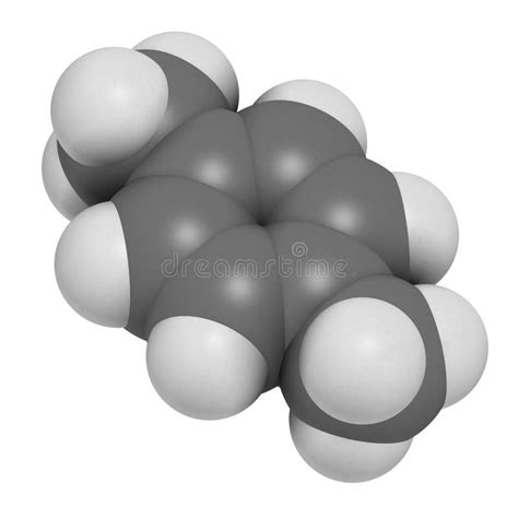 Para Xylene P Xylene Aromatic Hydrocarbon Molecule Stock Illustration