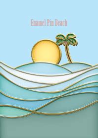 Enamel Pin Beach 19 LINE 着せかえ LINE STORE