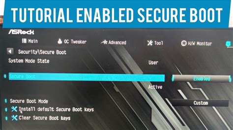 Tutorial Enable Secure Boot Di Mobo Asrock B550M Pro 4 YouTube