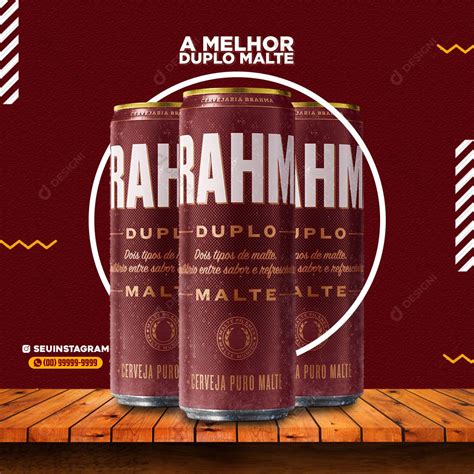 Cerveja Brahma Duplo Malte Bares Social Media PSD Editável download