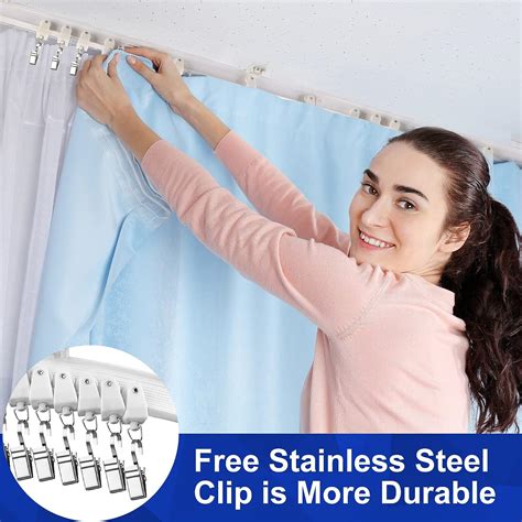 Buy Fubeasi Flexible Bendable Ceiling Curtain Track Curved Ceiling