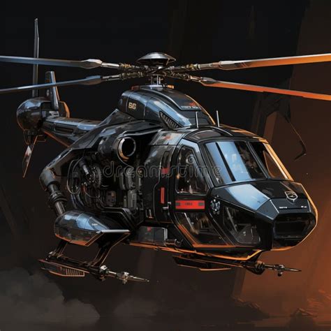 Futuristic Helicopter Concept Art: Evil Empire Inspired Helicopter in ...