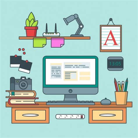 Free Vector | Graphic designer workspace