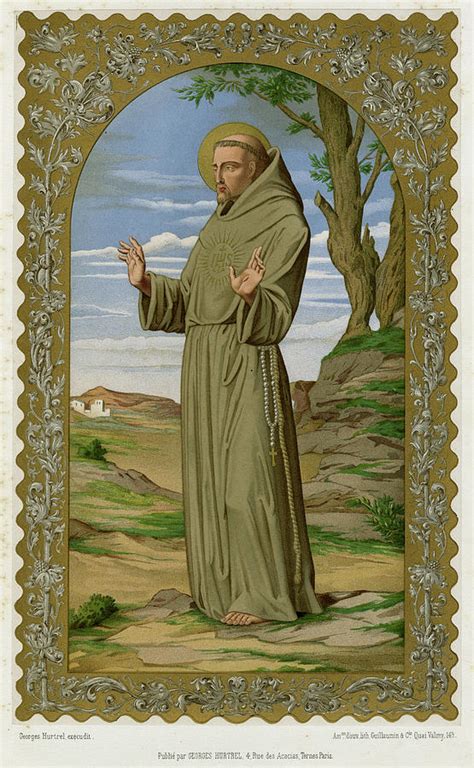 Saint Francis Of Assisi Drawing By Mary Evans Picture Library Pixels