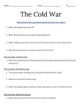 Cold War Webquest By Fun Fantastic Fifth TPT