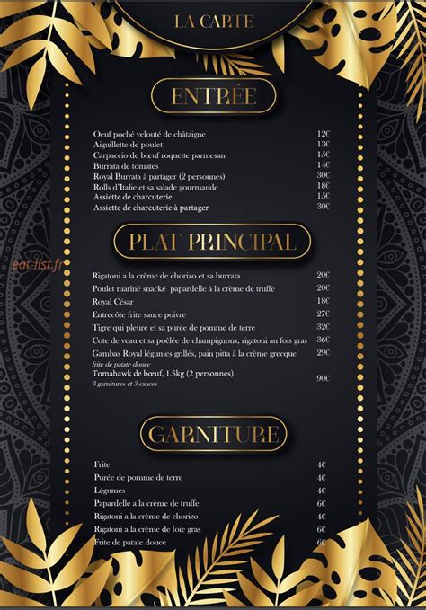 Le Manaüs à Pontault Combault menu et photos