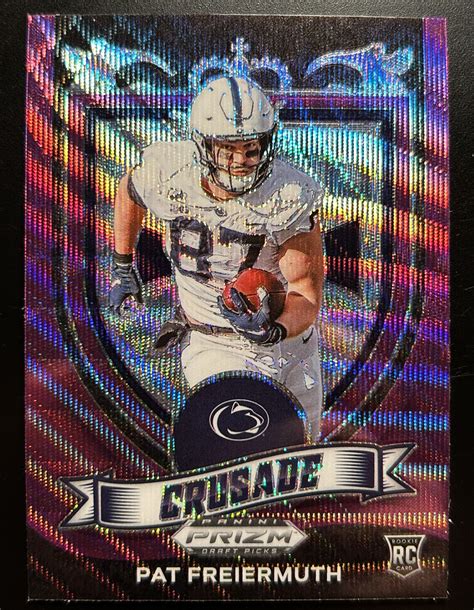 2021 Prizm Draft Picks Pat Freiermuth Purple Wave Prizm Rookie Crusade