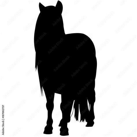 Pony Silhouette Vector Graphics Stock Vector | Adobe Stock