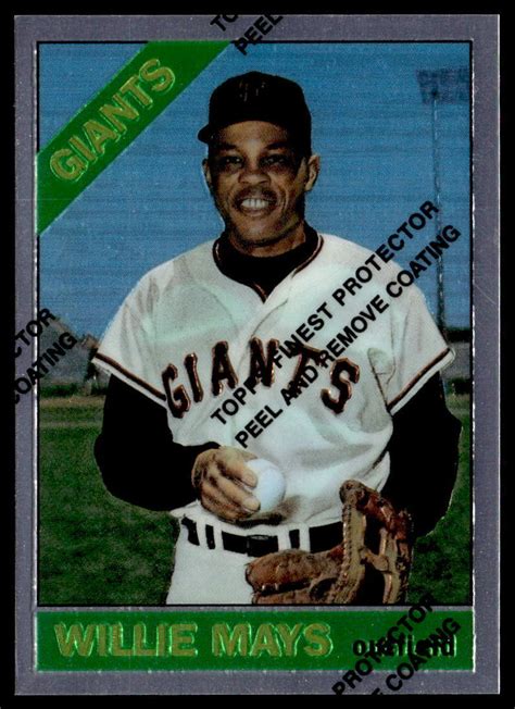 Topps Finest W Coating Reprint Willie Mays Baseball Giants Ebay