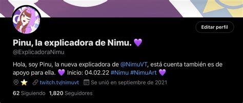 Pinu La Explicadora De Nimu On Twitter Hace Justamente Un Mes