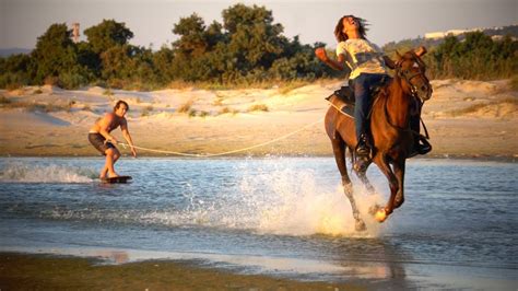 Horse Surfing Skimboard Youtube