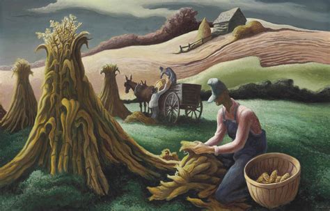 Thomas Hart Benton - Ozark Autumn [1949] | Thomas hart benton, Art ...