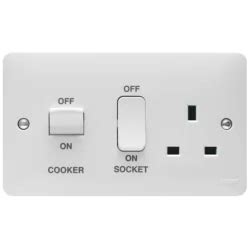 Hager WMCC50 White Moulded Sockets Accessories Shop4 Electrical