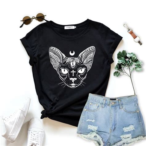 Egypt Cat Shirt Sphynx Cat Shirt T Woman Tshirt Birthday T Shirt