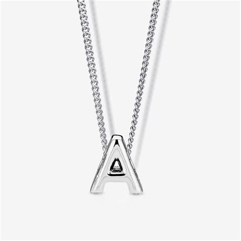 Letter A Initial Necklace Set