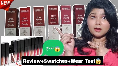 New Insight Cosmetics Stay Matte Lipcolor Review Swatches Wear Test😱