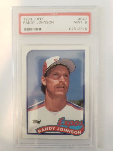 Topps Randy Johnson Rookie Rc Expos Hof Psa Mint Ebay